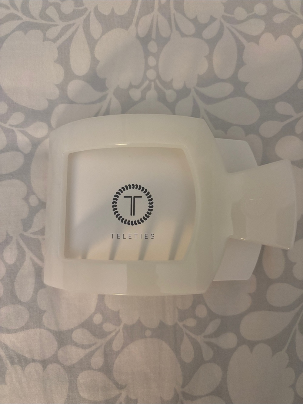 Teleties Large Hair Clip - White